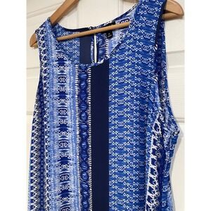a.n.a. Blue Print‎ Sleeveless Midi Maxi Dress Casual Summer Flowy Lightweight XL